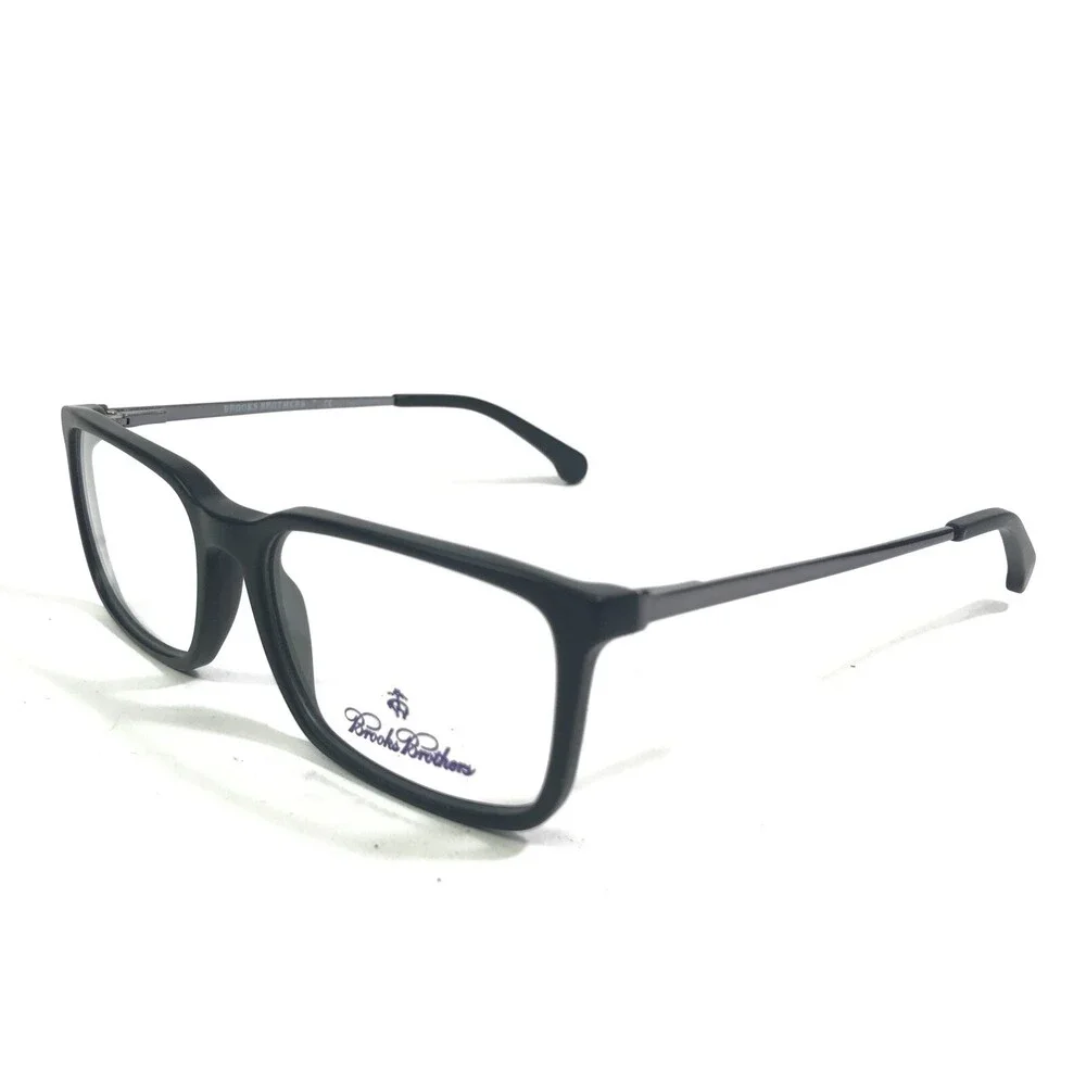 Brooks Brothers Eyeglasses Frames BB2030 6105 Black Grey Square 53-16-140